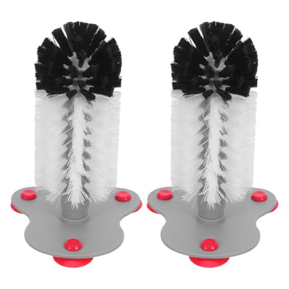 UPKOCH 2pcs Tortoise Shell Cleaning Brush with Suction Cups for Aquarium and Terrarium Use, Abs Material, Gentle on Shells, Removing Dirt Scutes and Mud from Reptile Backs