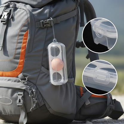 2 PCS Camping Egg Container Boiled Egg Carrier Camping Eggs Carrier Container Hard Eggs Storage Bag Case for Outdoor, Hiking, Kitchen, Refrigerator, Trekking