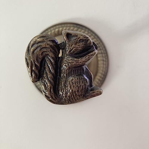 Animal Hook, Curtain Hold Back, Tie Back, Jewellery Hook, Antique Brass, Iron (Squirrel) - style: Squirrel