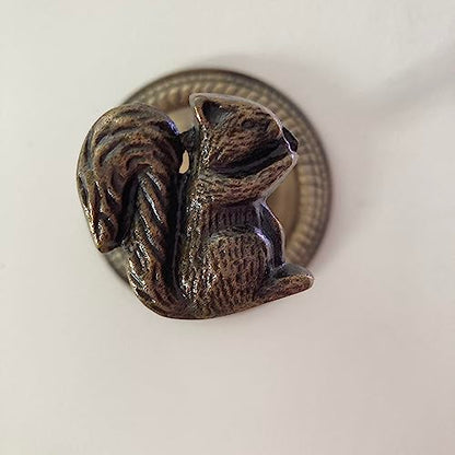 Animal Hook, Curtain Hold Back, Tie Back, Jewellery Hook, Antique Brass, Iron (Squirrel) - style: Squirrel