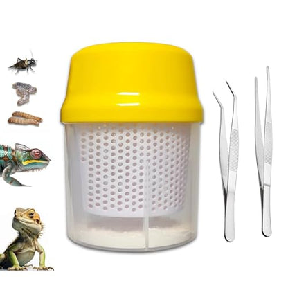Reptile Cricket Calcium Mixer, Cricket Powder Mixer, Uniformly Mix Reptile Feed, Cricket Nutrients Shaker, Insect Feeder for Gecko, Chameleon, Lizard, Snake