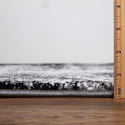 Keen Home Design Runner Rugs - 32"x119" Non-Shedding, Thick Pile Abstract Rugs for Kitchen, Living Room, Bedroom, Dining Room, Entryway - Size: 2'8" x 9'11", Abstract Black - color: Abstract Black, size: 2'8" x 9'11" (Runner)