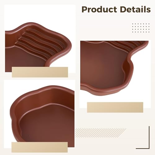 Reptile Bathing Pool, Extra Large Reptile Water Bowl, Plastic Snake Water Dish for Turtles, Gecko Feeding Dish, Irregular Freeform Design
