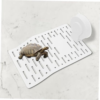 YARNOW Turtle Climbing Platform for Fish Tank Movable White Turtle Slope Stand for PET Reptiles