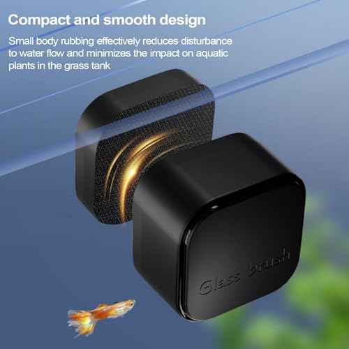 Fish Tank Magnetic Glass Aquarium Cleaner Small Glass Brush Scrubber Pads | Fish Tank Magnetic Glass Cleaner Small Aquarium Glass Scrubber Brush Pads Strong Magnetic Algae Cleaner Aquarium Fish Tank - color: C