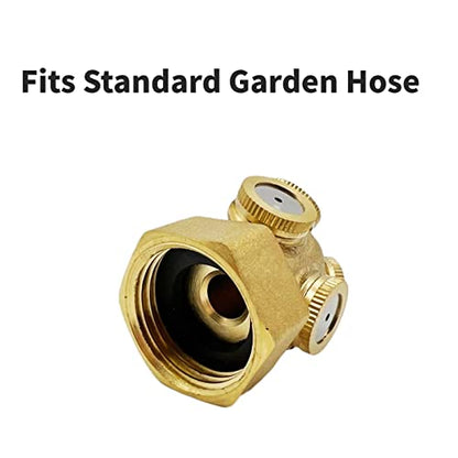 Misting Nozzle,Heavy Duty Garden Hose Nozzle, Adjustable Water Spray Pattern From Powerful Jet To Mist,Ideal For Misting Delicate Plants (4-Hole, 1) - size: 4-Hole