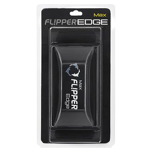 Flipper Edge 2-in-1 Scrubber Scraper Floating Magnetic Fish Tank Aquarium Cleaner with Dual Blades - Efficient Glass & Acrylic Aquarium Cleaning Tools (Standard) - color: Black, style: Standard - For Tanks 3/8 Inch - 1/2 Inch (12mm) Thickness
