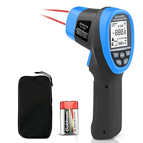 BT-985B Laser Temp Gun Pyrometer, -58~2480℉(-50~1360℃) High Temperature Meter, 16:1 Distance Spot Ratio Industrial Infrared Thermometer Tester for Furnace, Smelting (NOT for Human Temp) - color: BT-985B(-58 ℉ to 2480 ℉)