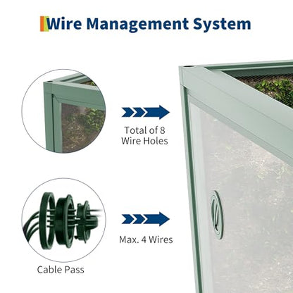 GarveeLife 120 gal Bearded Dragon Tank 4x2x2 Reptile Terrarium Enclosure | Reptile Enclosure Tank with Sliding Glass Doors, 4x2x2 Snake Enclosure Top Screen Ventilation, Easy to Assemble Green