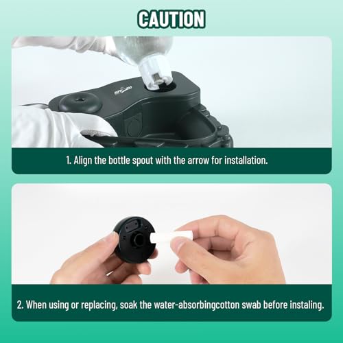 REPTI ZOO Water Feeder and Fogger, 2 in 1 Reptile Humidifier with Water Bowl, Automatic Water Dispenser for Chameleon Frog Lizard Gecko