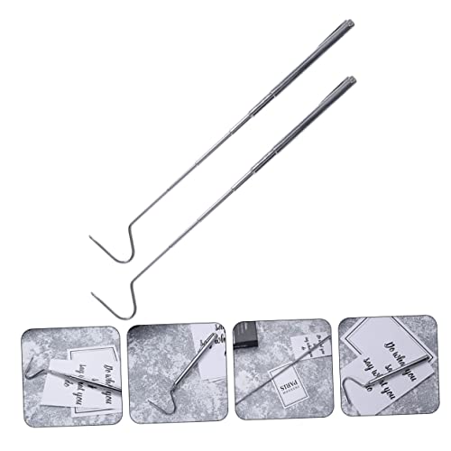 Stainless Steel Retractable Snake Hook 71cm Snake Grabber Tool for Safe Reptile Catching Non-Slip Grip