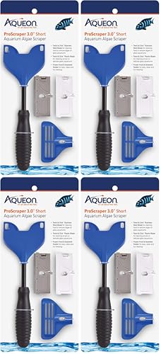 Aqueon ProScraper 3.0™ Short Aquarium Algae Scraper (Pack of 4) - size: No Size (Pack of 4), style: Short Scraper