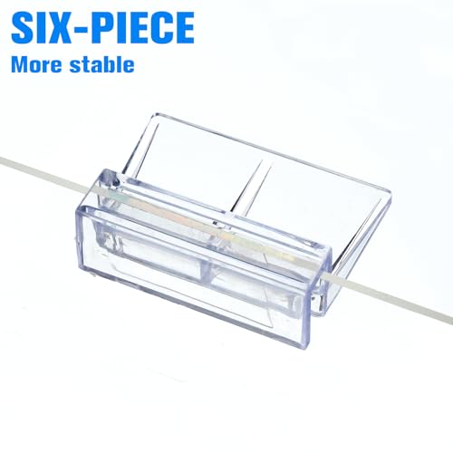 6 PCS Aquarium Lid Clips, 6mm Clear Acrylic Aquarium Lid Holder Fish Tank Cover Support Clamps for Rimless Aquariums