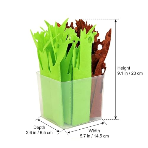 Reptile Humidifier Portable Felt Plants Humidifying System Imitation Plants Humidifier Water Basin Environmental Air Humidity Supplies with Purified, Green Brown - color: Green Brown