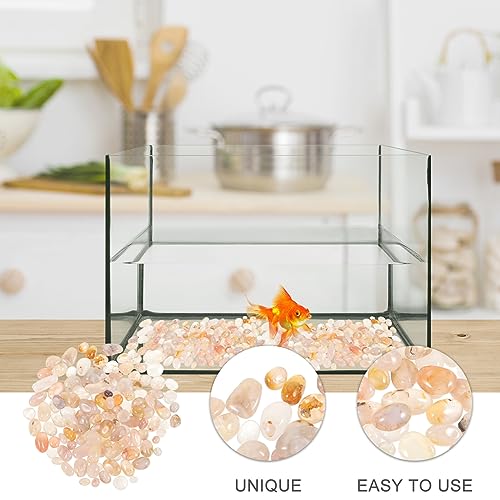 Yardwe 1set Polished Natural Pebbles for Aquariums Decorative Stones for Fish Tanks for Plants and Gardens Agate Pebbles