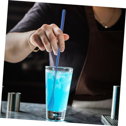 2pcs Reptile Feeding Spoon Long Handle Pet Food Tool for Lizard Gecko Animals Easy to Use Durable Convenient Feeding - color: Blue