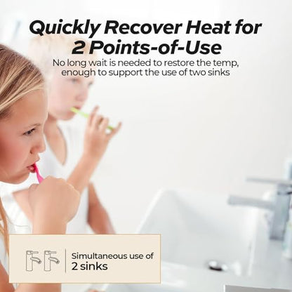Electric Tank Water Heater, MIZUDO 8 Gallon Point of Use Hot Water Heater | Easy to Install for Kitchen, Food Truck, RV, Camper, 120V 1440W, Under Sink, Wall or Floor Mounted - color: 8 Gal