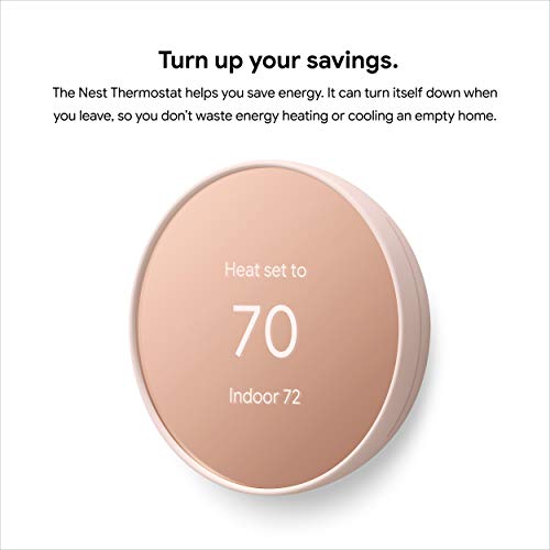 Google Nest Thermostat - Smart Thermostat for Home - Programmable Wifi Thermostat - Sand - color: Sand