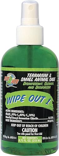 Zoo Med Wipe Out Cleaner for Terrarium and Small Animal Cage [Set of 2] Size: 8.75 Oz.