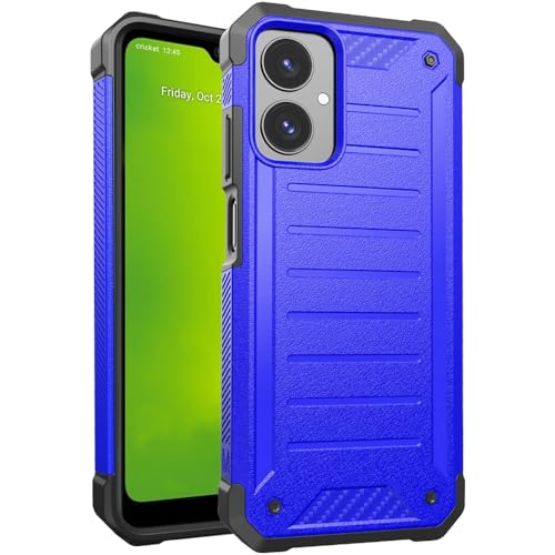 for Cricket Icon 2026 (Regular Version) Premium Tough Hybrid Cover Phone Case + Extreme Band (Blue) - color: Blue