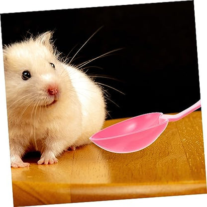 Yardwe 10pcs Love Spoon Pet Feeding Spoon Small Pet Food Scooper Reptile Food for Dog Cat