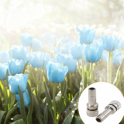 10PCS Misting Nozzles, Silver 6mm Misting Nozzles for Gardens, Landscaping, Setting up Greenhouse Watering Systems, Reptile Misting Systems, Home Irrigation Systems, Outdoor Cooling Systems - size: 10PCS