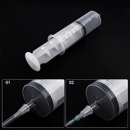 1000ml/cc Syringes with Tube 40 Inch Handy Plastic Tubing and Adapter Tip | for Liquid, Refilling Measuring, Dispensing Watering, Plant Irrigation, Feeding Pets, Oil or Glue Applicator - size: 1000ML/CC