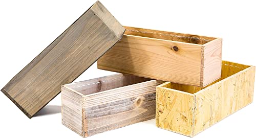 Clear Plastic Liners Inserts for Wood Boxes and Planters (10.5”x 3” x 3.5”) (Sell in Pack of 12) (to fit Standard 12in Planter) (L120404) - size: Rectangular 12"x4"