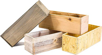 Clear Plastic Liners Inserts for Wood Boxes and Planters (10.5”x 3” x 3.5”) (Sell in Pack of 12) (to fit Standard 12in Planter) (L120404) - size: Rectangular 12"x4"