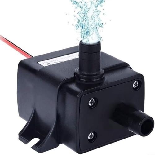 12V for mini Submersible Water Pump Quiet Lightweight for Aquarium Fountain Pond Terrarium Salt Fresh Water Black 4.1x3.4x5.5cm