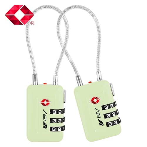 TSA Accepted Luggage Travel Lock, Set-Your-Own Combination Lock for School Gym Locker, Luggage Suitcase Baggage Locks, Filing Cabinets, Toolbox, Case (Mint Green, 2 Pack) - color: Mint Green 2-Pack