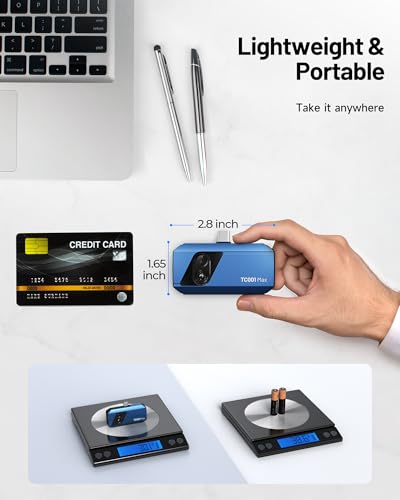 TOPDON TC001 Max Dual-Lens Thermal Camera for Any USB-C iPhone iPad Android | 512 x 384 TISR, 256 x 192 IR Resolution Imager, 25Hz Refresh Rate, -4°F~1022°F Temp Range, 40mK NETD, Blue