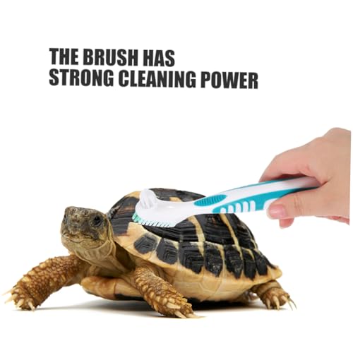 Happyyami 3pcs Turtle Brush Tortoise Shell Cleaning Brush Reusable Lightweight Ergonomic Handle Multi-Purpose for Turtle Care - color: Light Green