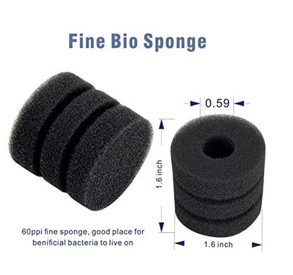 hygger Super Mini Aquarium Single Sponge Filter for Small Fish Tank 0.5-5 Gallon