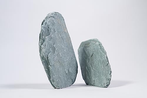 River Slate Stone Natural Aquascaping Rock 18lb Planted Aquarium | Flat layered texture; iwagumi and planted - size: 15 River Slate Stone(3-9 inches,18lbs)