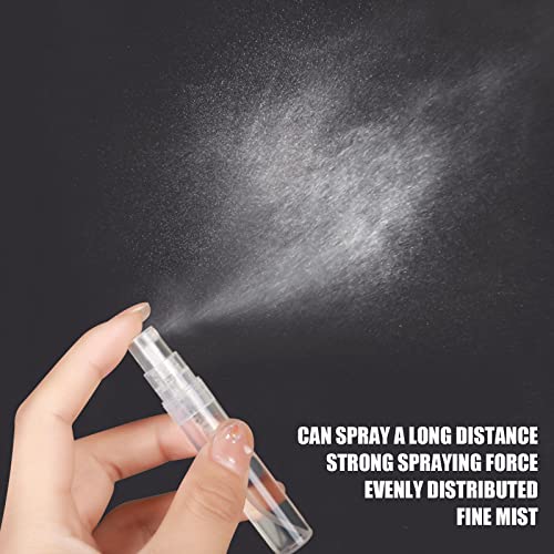 Fandamei Mini Spray Bottle, 10 Pack 5ml Mini Plastic Spray Bottle Empty, Fine Mist Refillable Mini Perfume Bottle, Perfume Atomizer, Small Sample Containers, Plastic Portable Travel Bottle, Clear - size: 5ml
