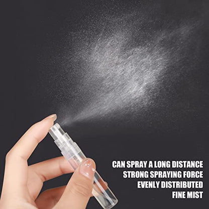 Fandamei Mini Spray Bottle, 10 Pack 5ml Mini Plastic Spray Bottle Empty, Fine Mist Refillable Mini Perfume Bottle, Perfume Atomizer, Small Sample Containers, Plastic Portable Travel Bottle, Clear - size: 5ml