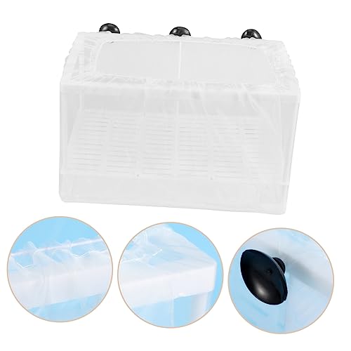COLLBATH Breeding Box for Betta Fish Isolation Mesh Tank Divider Incubator Box for Aquarium Reptile Shrimp and Fry