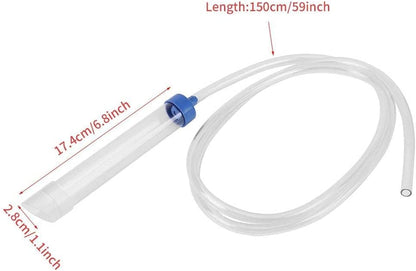Manual Water Changer Gravel Cleaner Water Filter Syphon Tube Fluids Transfer Tool PVC Sand Vacuum Pump Fish Tank Tool (Small(Fit for: About 30L Small Fish Tank))