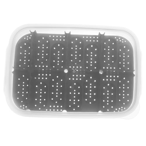 Compartment Reptile Breeding Box for Gecko Incubation Lightweight and Easy to Clean for Turtles Lizards and Snakes Design for Repeated Use - color: Black