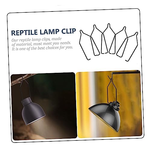 Kisangel 10pcs Reptile Light Cover Clamps for Turtle Tank Gecko Chameleon Cage Accessories Heat Light for Reptiles Lampshade Clips