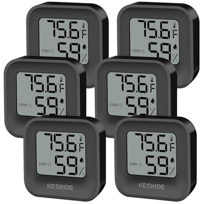Digital Hygrometer Thermometer for Room Temperature Humidity Meter Indoor Thermometer Accuracy Calibration LCD Temperature Sensor, Bedroom, Baby Room, Office, Greenhouse, Cellar
