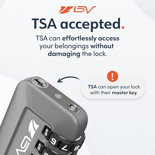 TSA Accepted Luggage Travel Lock, Set-Your-Own Combination Lock for School Gym Locker, Luggage Suitcase Baggage Locks, Filing Cabinets, Toolbox, Case (Slate Gray, 1 Pack) - color: Slate Gray 1-Pack