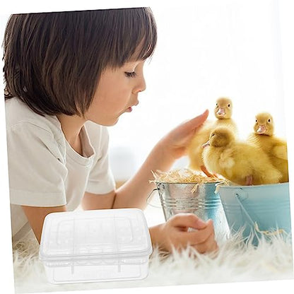 ibasenice Reptile Egg Incubator Box Transparent Hatchery Case for Snakes Lizards and Turtles Easy to Manage and Clean Breeding Tool for Reptile Eggs with Temperature Gauge