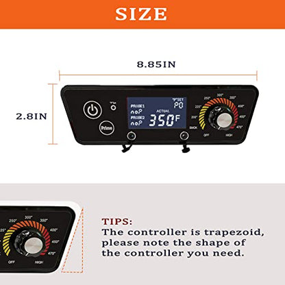 Digital Thermostat Control Board Replacement for Pit Boss Wood Pellet Grills, BBQ Temperature Controller, Compatible with Pitboss P7-340/540/700/1000 with LCD Display - size: Digital Thermostat Control Board