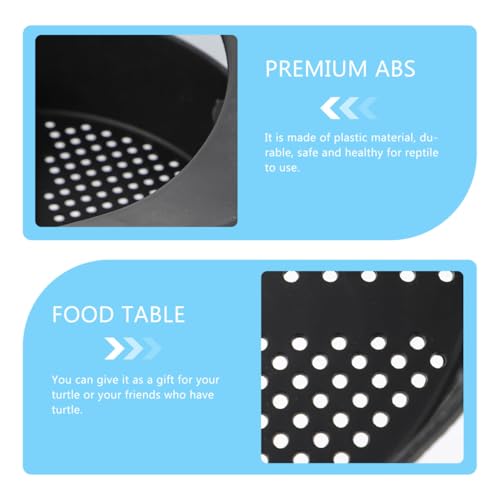 Happyyami 1pc Plastic Turtle Feeding Box Reptile Tank Basking Platform Drainage System for Aquatic Tortoise Habitat and Pet Environment