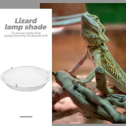 VOSAREA Reptile Scalding Lampshade 8.5 Inch Dome Cover Heat Lamp Protector for Reptile Habitat Safe Mesh Shade for PET Cages and Terrariums