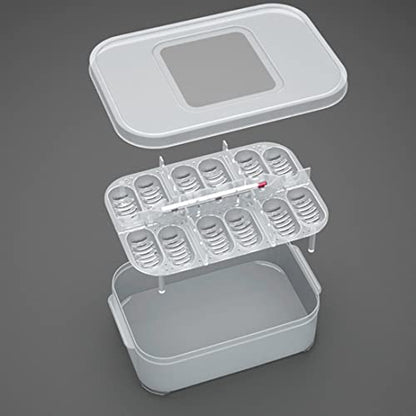 Reptile Incubation Box Reptile Incubator Egg Tray Hatching Box with 12 Grids for Turtle Gecko Lizards Mane
