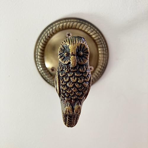 Animal Hook, Curtain Hold Back, Tie Back, Jewellery Hook, Antique Brass, Iron (Owl) - style: Owl