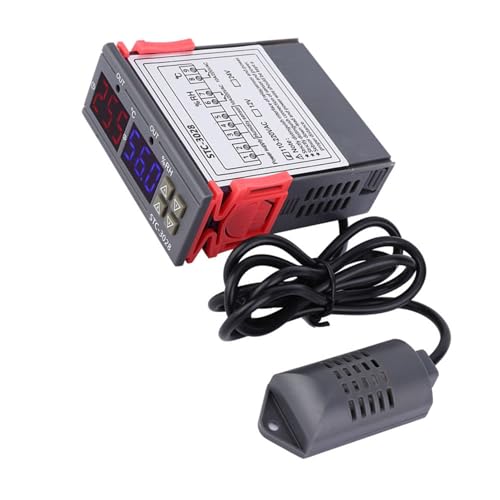 Temperature Controller STC 3028 12V Optional Integrated Sensor for Fermentation Reptile Incubation Home Brewing, 1°C Accuracy 0.1 Resolution Large Screen Display (110~240VAC) - size: 110~240VAC